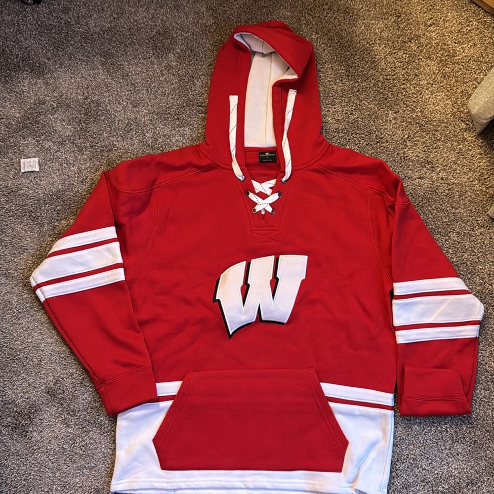 Wisconsin Badgers Hockey Hoodie - Brand New with Tags